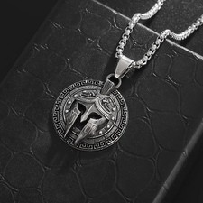 Spartan helmet shield pendant - helmet,