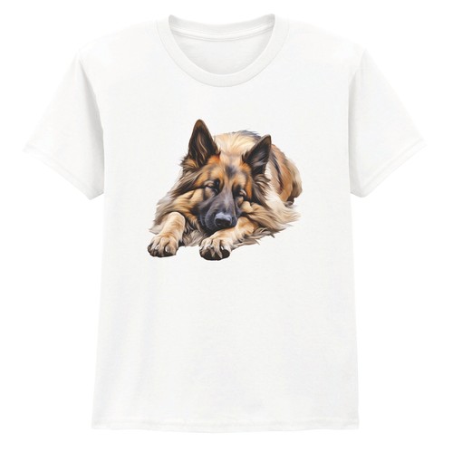 German shepherd sleeping - german,