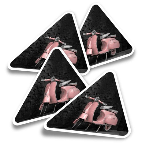 Triangle stickers pink - -,