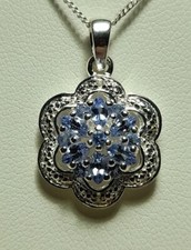 Silver Purple Cubic Zirconia Pendant Necklace