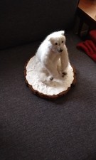 Needle felted polar bear