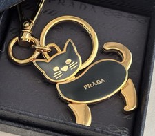 PRADA Rare Metal Cat Key Ring