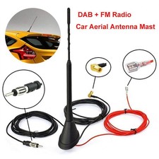 Roof Mount Active Amplified DAB DAB + FM Radio Car Antenna Aerial Mast Universal