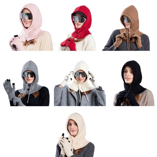 Knitted hat gloves suit unisex - gloves,