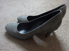 New Ecco Ladies Stiletto Heel Grey (& Metallic) Shoes, Size 6/39