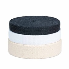 25mm Heavy Duty Cotton Webbing 100% Cotton 1 Inch Wide Sewing Bag Straps Tapes