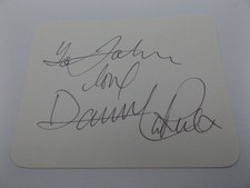 4.5" x 3.5" WHITE CARD SIGNED