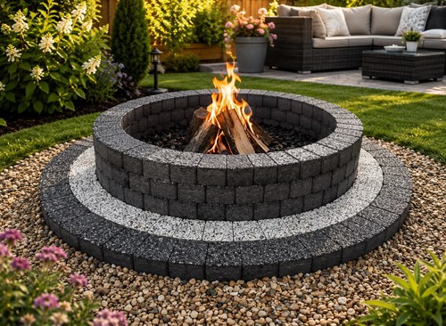 140cm fire pit black - 140cm,
