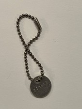 Vintage Pedigree genuine - Tommy Gunn - Dog Tag with chain - Excellent condition