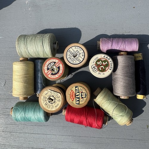 Vintage wooden cotton sewing - vintage,