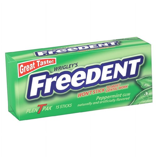 Freedent peppermint gum - peppermint,