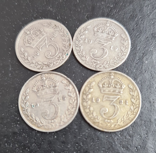 George coins threepenny - v,