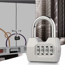 Secure Padlock for Gym Lockers with 4 Digit Code Built to Withstand Bad Weather