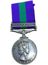 British General Service Medal Cyprus 229805055 Pte N Williams RMP