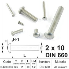 Solid Aluminium Round Head
