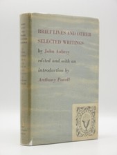 Brief Lives JOHN AUBREY 1949 1st Anthony Powell Edited Edition & Jacket