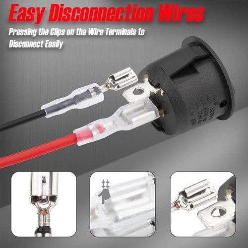12v round rocker - 12v, switch