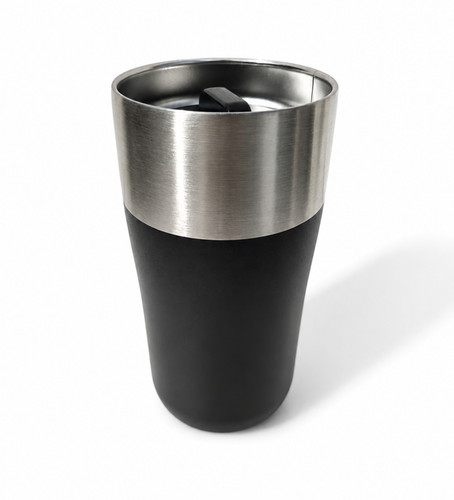 Stainless steel travel mug - steel,