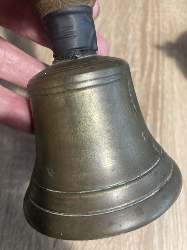 Antique small bronze handbell - antique,