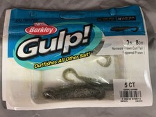 Berkley Gulp 3 Inch 8cm Nemesis Prawn Curl Tail Peppered Prawn 5 pack 