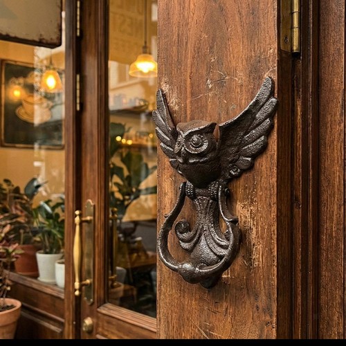 Owl door knocker - owl,
