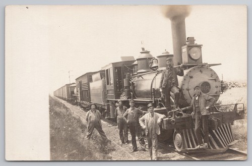 Postcard vintage railway rppc - postcard,