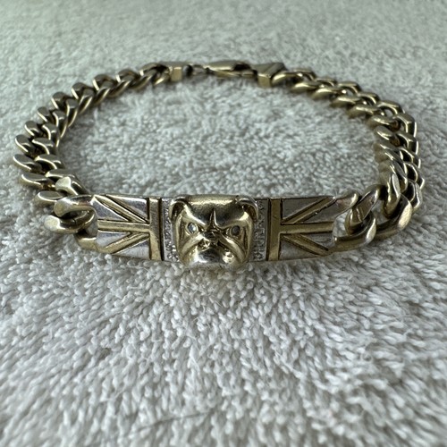Solid silver british bulldog - british,