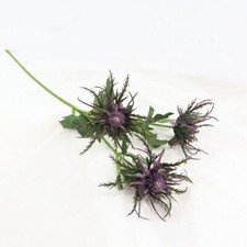 3Fork Flowers Artificial Eryngium Plants Thistles Leaves Home Bunch Party Decor