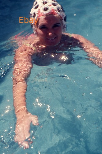 35mm slide woman in swimming - slide,