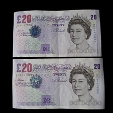 Old paper 20 twenty - old, £20