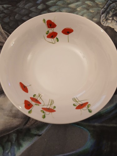 Dunelm poppy print large pasta - poppy,