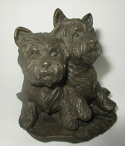 Vintage black scottie pair - black,