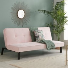Pink fabric sofa bed - fabric, aurora