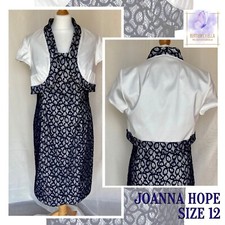 Wedding Guest Outfit Size 12 Joanna Hope Navy Dress Bolero Mother Bride Groom