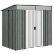 Galvanized metal shed with - shed,