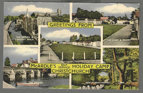 Vintage multi view postcard