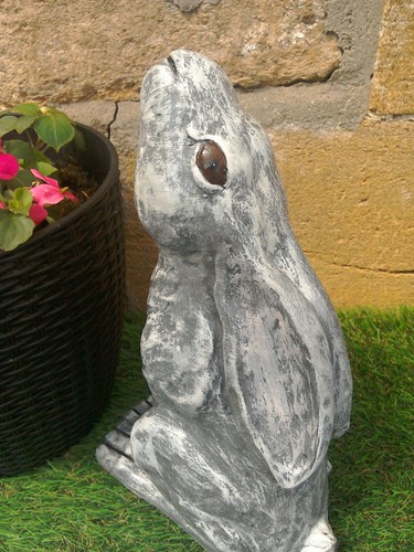 Rabbit stone garden ornament - rabbit,