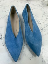 COS Blue Suede Shoes Ballerina