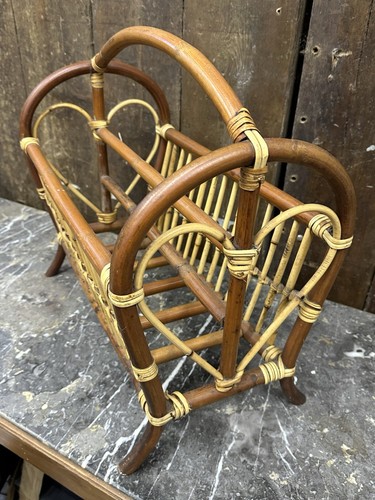 Vintage rattan bamboo magazine - rattan,