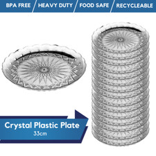 Crystal Plastic Round Plates