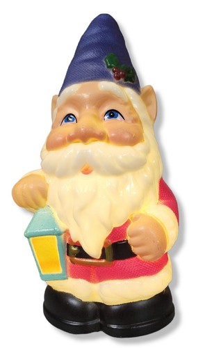 Holiday time plastic led gnome - holiday,