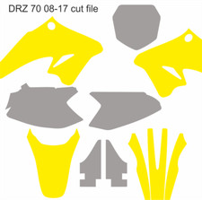 Suzuki Motocross vector template DRZ 70 08-17 cut design images