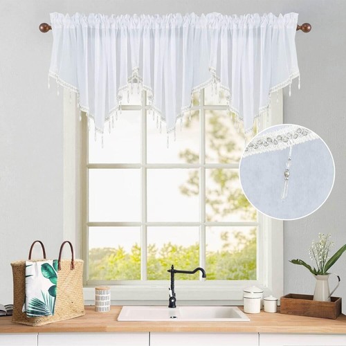Panels sheer lace swag - sheer,