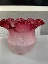 Antique cranberry pleated wavy