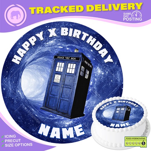 Doctor who cake topper tardis - doctor,
