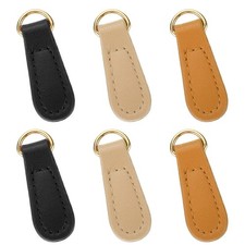 6pcs Zipper Pull, Leather