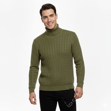 Mens Turtle Polo Neck Jumper