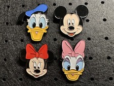 4 x Mickey & Donald Pin Badges Disney Enamel Brooch Minnie Mouse Daisy Duck
