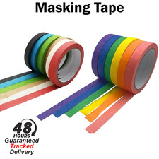 Masking Tape Multiple Colour Painters Tape 15mm X 20m, Clean Peel UV Resistant