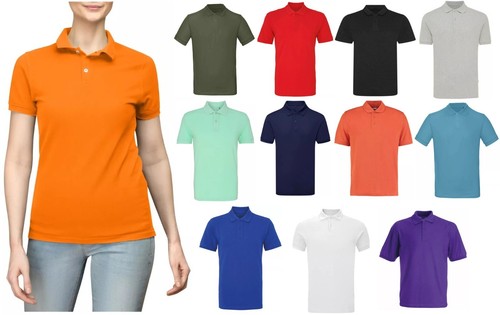 Womens ladies plain polo - ladies,